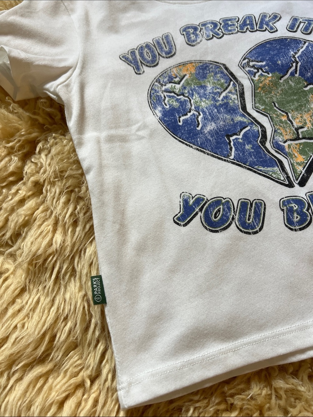 Parks Project Women "You Break It You Buy It" White Graphic Tee - Picture 4 of 7